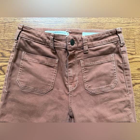 PILCRO Anthropologie‎ High Rise Skinny Bootcut Patch Pocket Pants Retro 26 - Picture 1 of 9